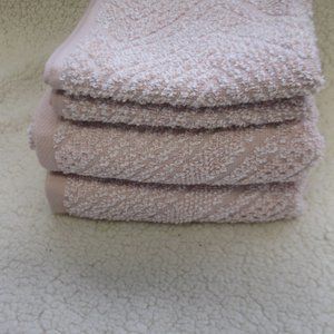Chevron Hand & Wash ClotheTowels Set, Pink, B1,  NWOT